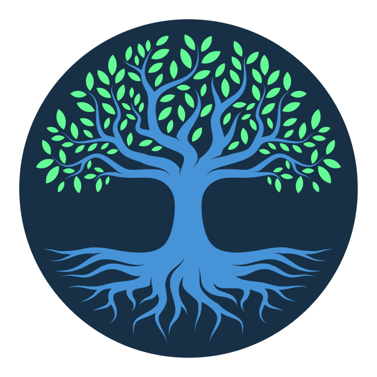 Logo des Marketing Checkups, bestehend aus einer Baumkrone, einem Stamm und Wurzeln.