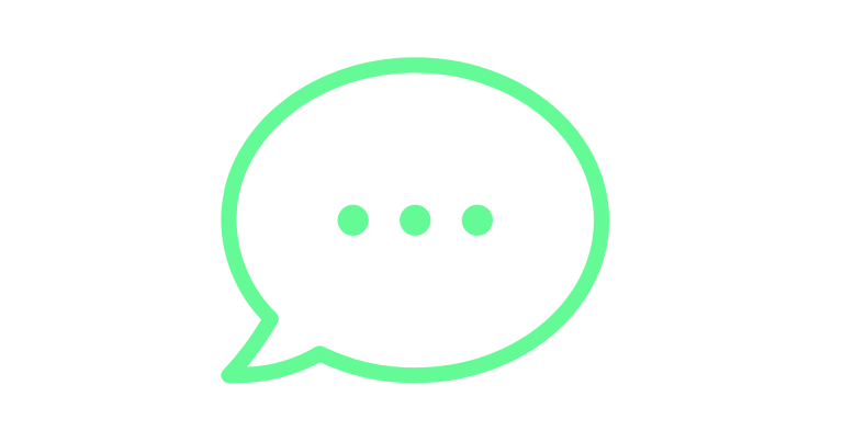 Kommunikation und KI Sprechblase als Symbol für Kommunikation und KI